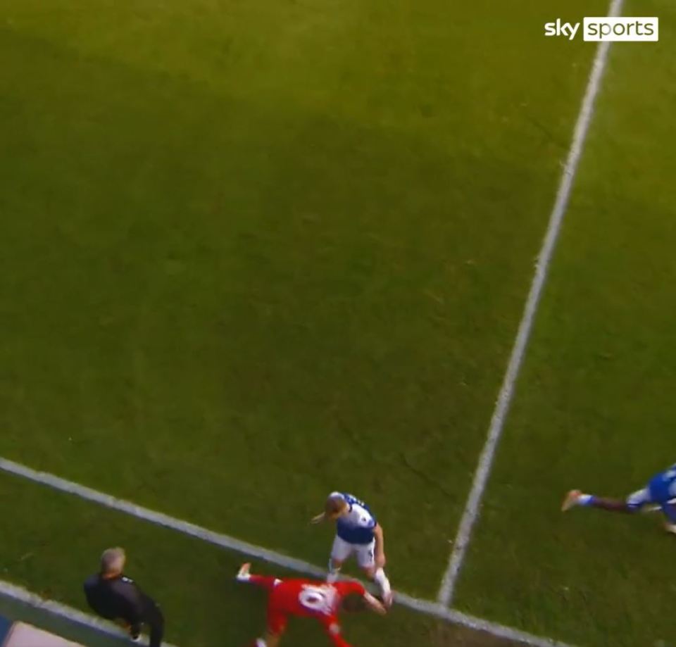 Millen had other ideas as he stuck out a leg and tripped the Walsall star