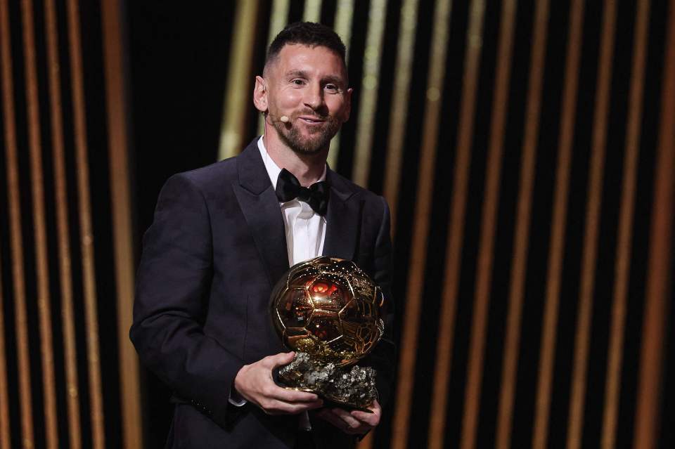 Messi currently holds the record for most Ballon d'Ors with eight