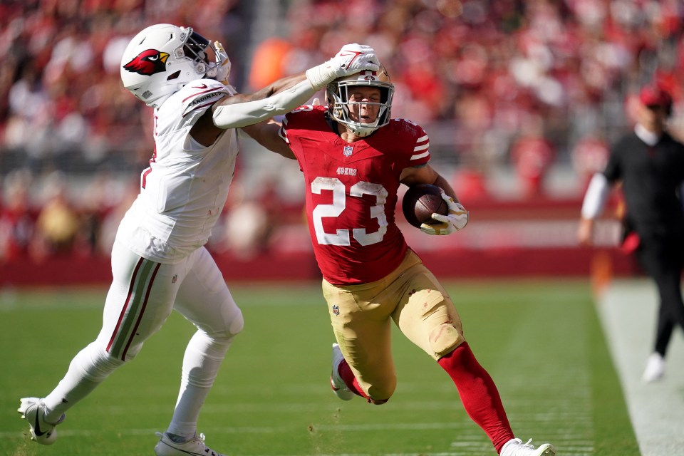 Christian McCaffrey has stiff armed the competition during the 49ers' 4-0 start