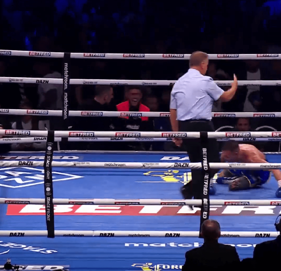 As the 'Leeds Warrior' found himself down on the canvas with the fight being waved off