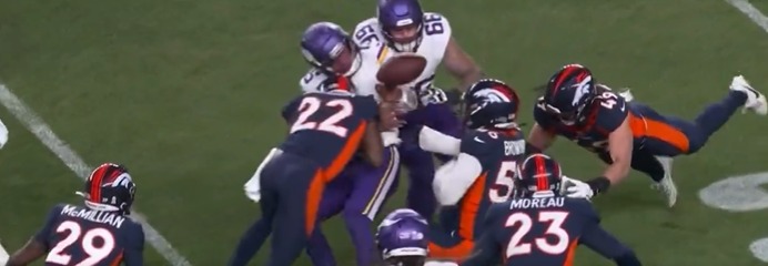 Jackson's hit was so violent that Dobbs' head snapped back and he fumbled the ball