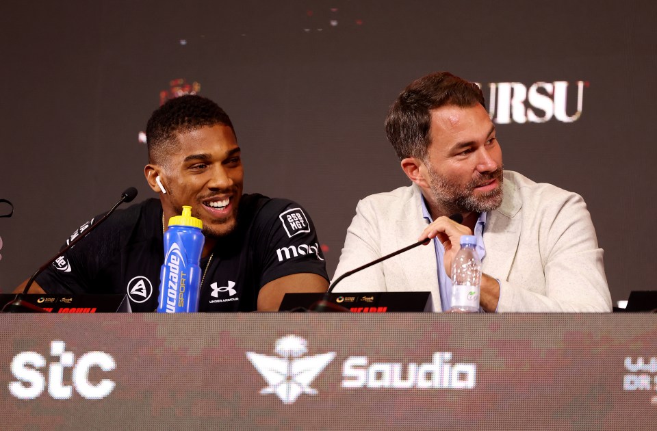 Anthony Joshua is the star name in Hearn's stable