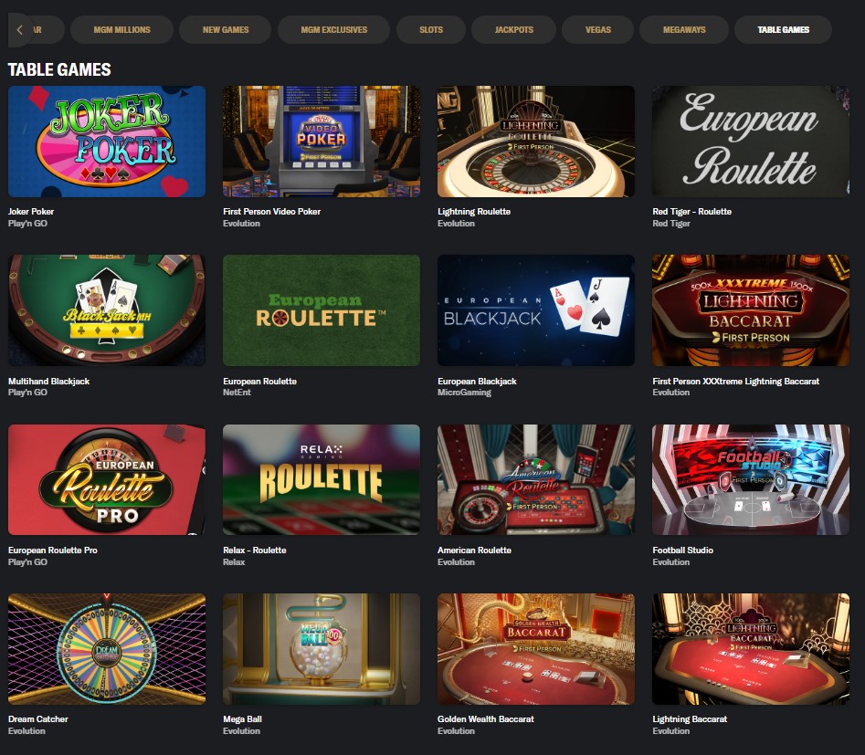 BetMGM other games | 18+ BeGambleAware.org Please play responsibly.