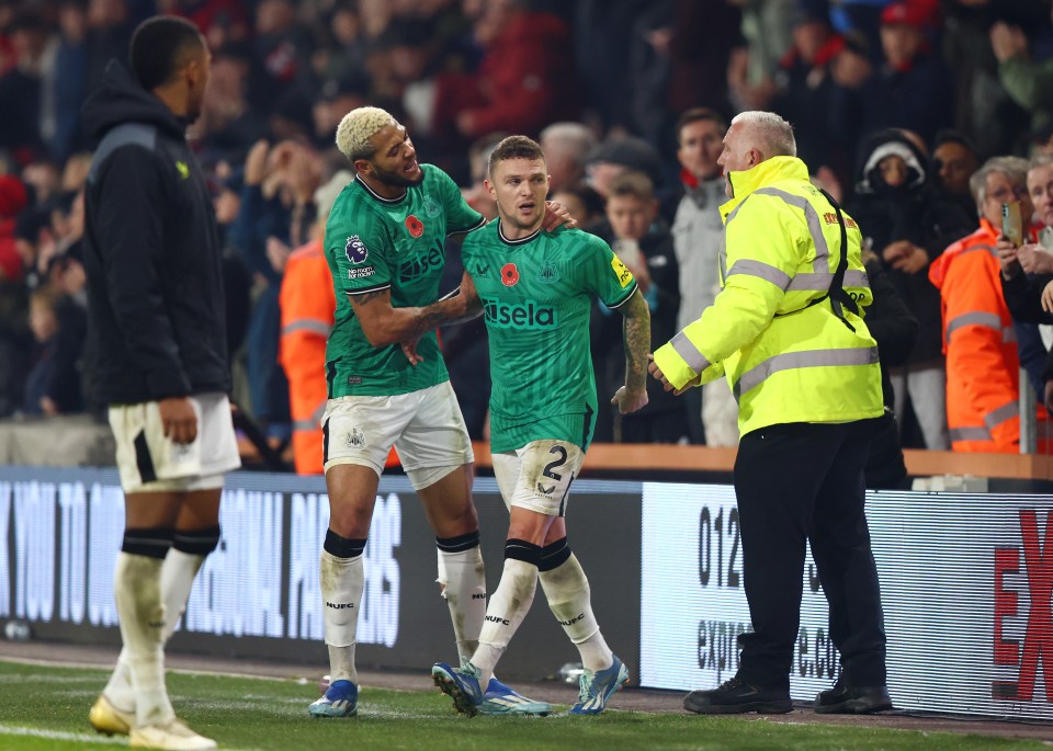 He had to be dragged away by Joelinton at the Vitality Stadium