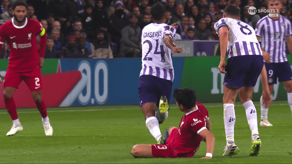 Endo was fortunate to not receive his second yellow for this challenge