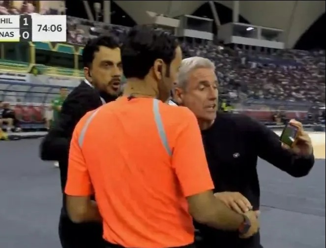 The Al Nassr boss was livid Ronaldo's goal was ruled out