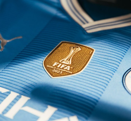 Man City will wear the world champions patch on their shirts with immediate effect