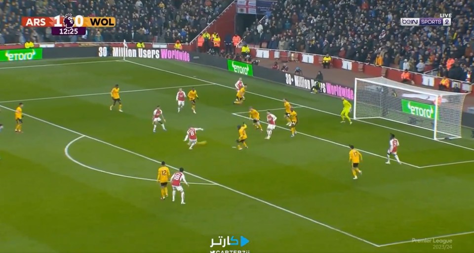 And the Arsenal captain made no mistake as he completed the brilliant team move with a lethal finish