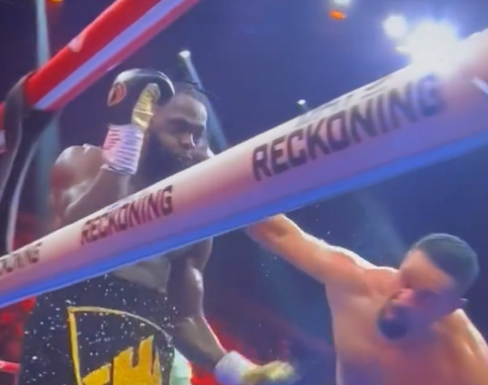 Someone sitting ringside captured footage of Parker's best punch