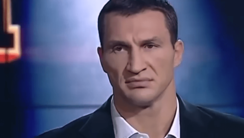 Wladimir initially didn't look impressed by the question