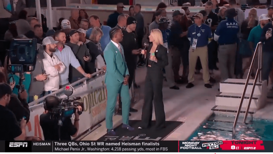 RG3 was covering the Jags vs Bengals game on MNF when he decided to make a splash