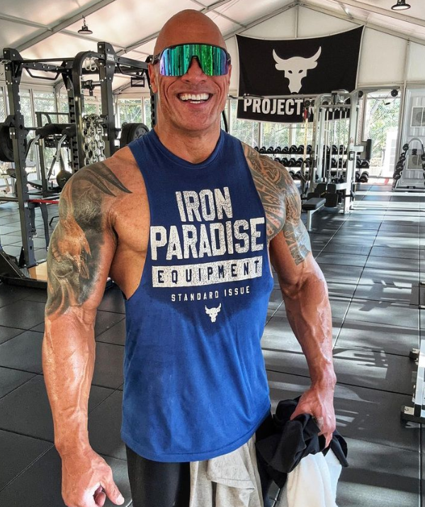 His portable gym is made up of 45,000 pounds of equipment