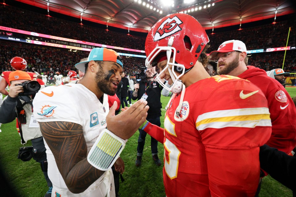 Tua and the Dolphins also played against Mahomes and the Chiefs in Frankfurt, Germany, last season
