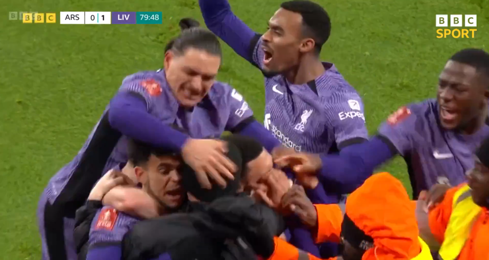 Nunez was so engrossed in Liverpool's celebrations that he smacked a fan's head