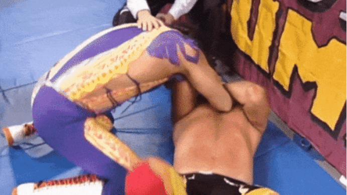 Ringside refs nervously tried to get Savage's attention to let him know what he'd just done