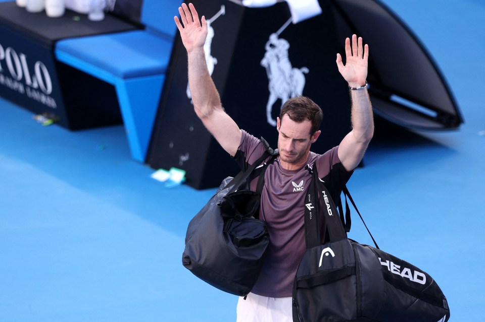 Murray waved goodbye to the crowd, possibly for the last time