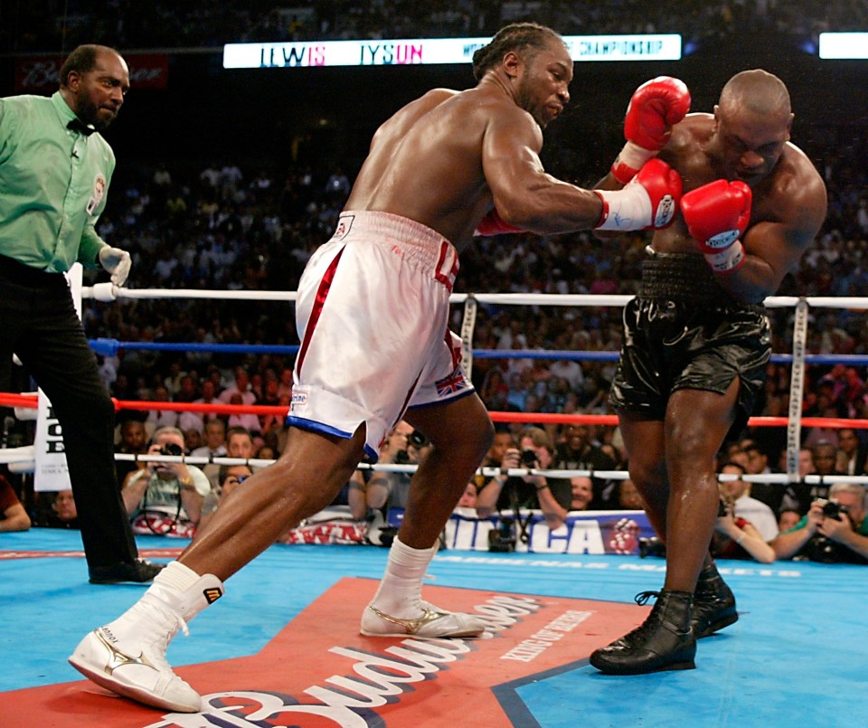 Lewis pummeled Tyson, who was past his peak when they fought in 2002