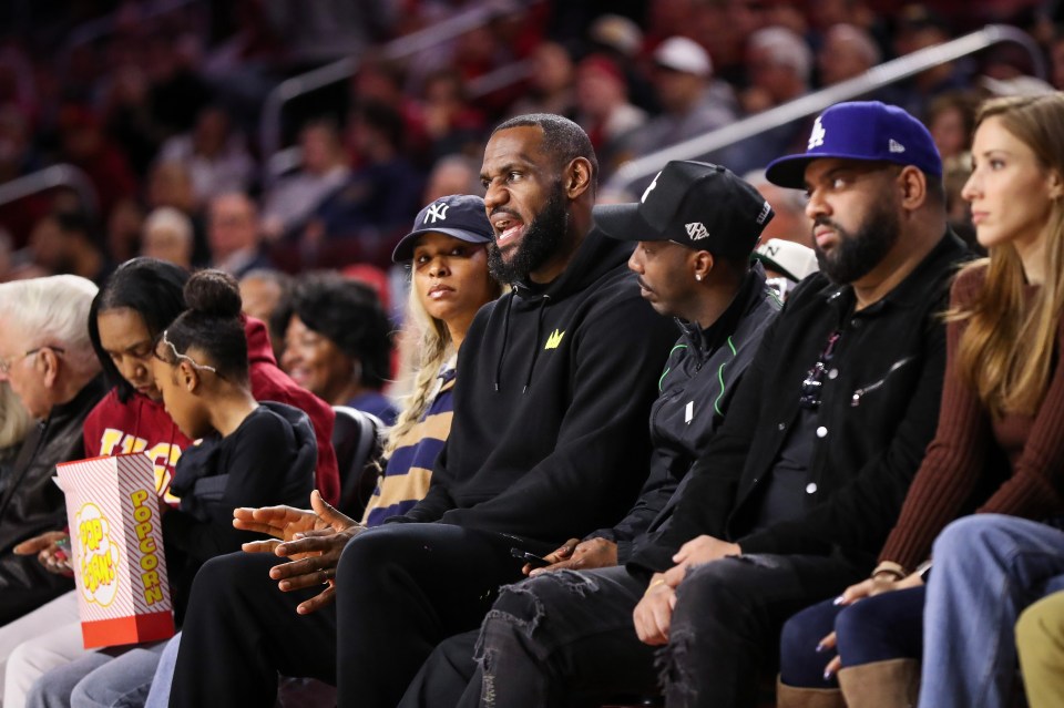 LeBron and Savannah have been at several of Bronny's game this season