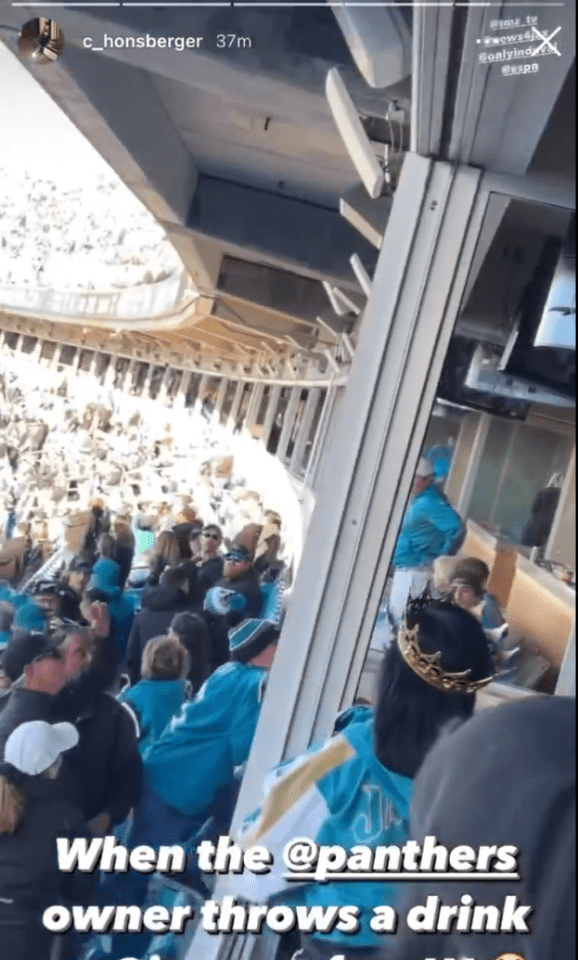 He lost his cool in a private owner's box at the Jaguars' stadium