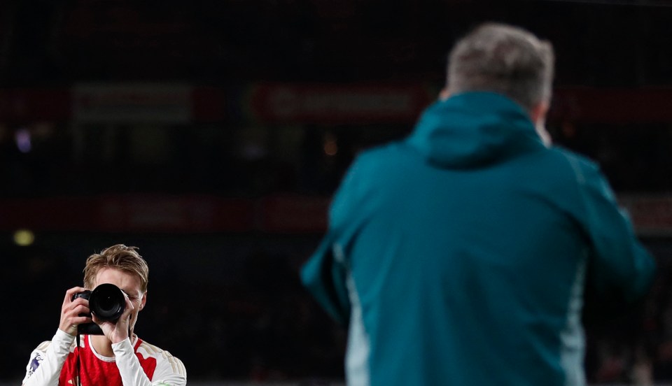 Odegaard fancied a new job after the win over Liverpool
