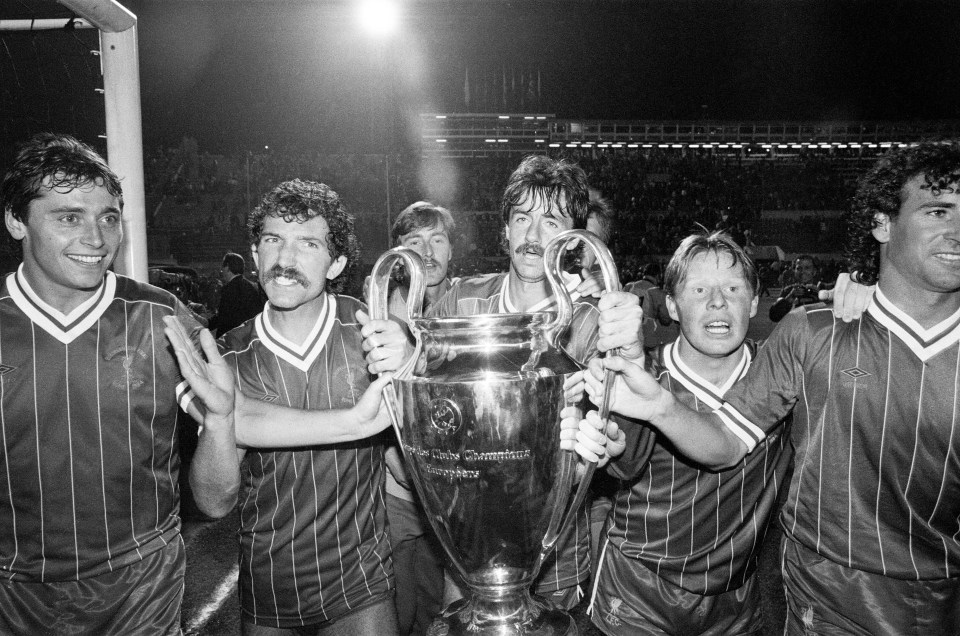 Souness (second from left) won 15 trophies in six years at Anfield