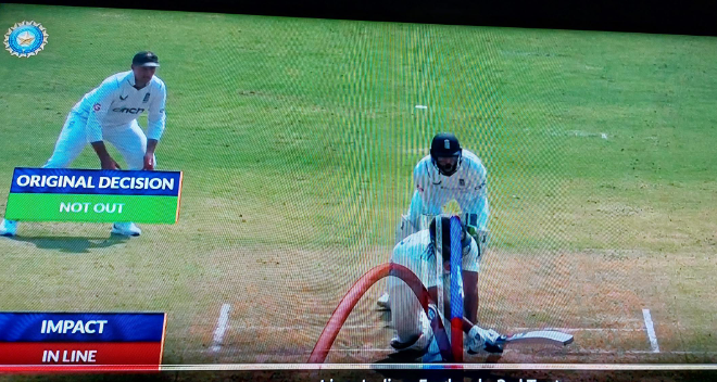The technology showed that Sharma would have been out