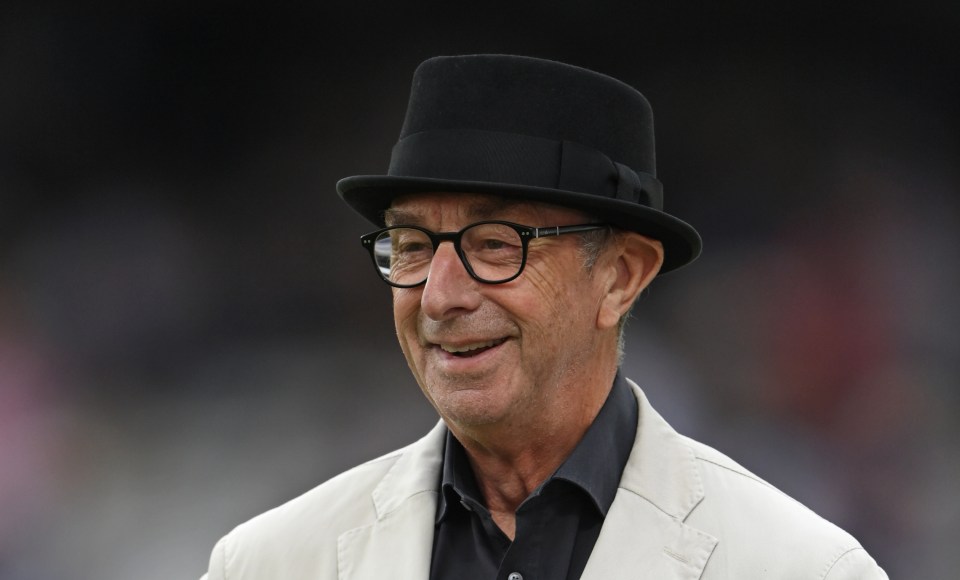 LONDON, ENGLAND - AUGUST 12: Sky Sports commentator David 'Bumble' Lloyd wearing a black hat during day one of the Second Test Match between England and India at Lord's Cricket Ground on August 12, 2021 in London, England. (Photo by Stu Forster/Getty Images)
