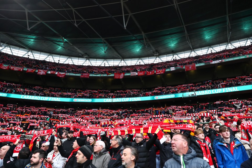 Liverpool supporters will fill one end of Wembley for the second successive season