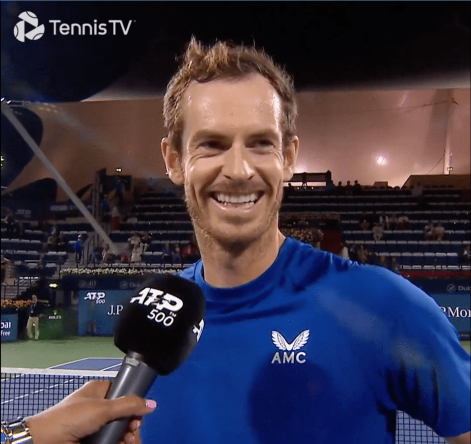 Murray smiled after hearing the stars he has joined but didn't boast about it