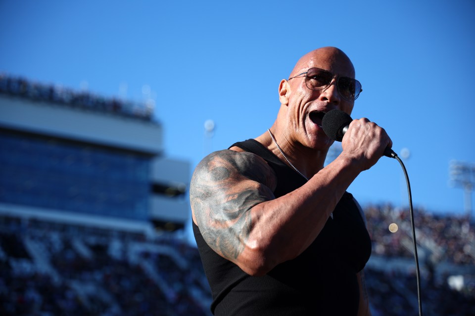 Grand Marshal Dwayne "The Rock" Johnson fired up drivers and fans to star the Daytona 500