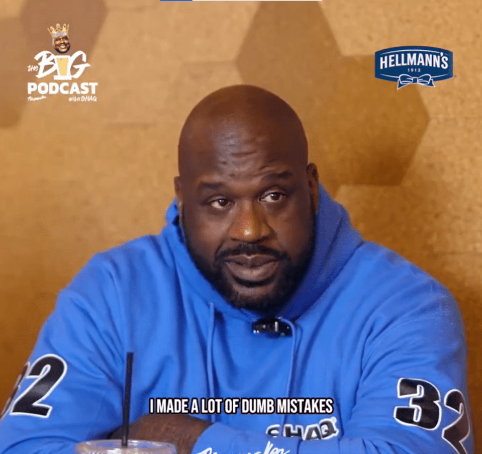 Shaq admitted he'd made a lot of personal mistakes