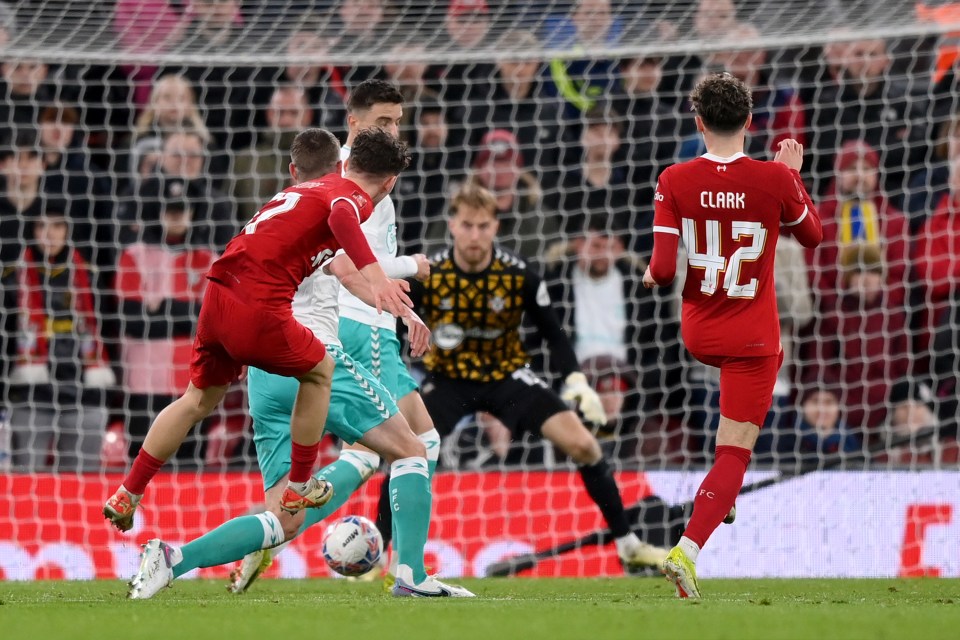 Koumas opened the scoring at Anfield on his debut