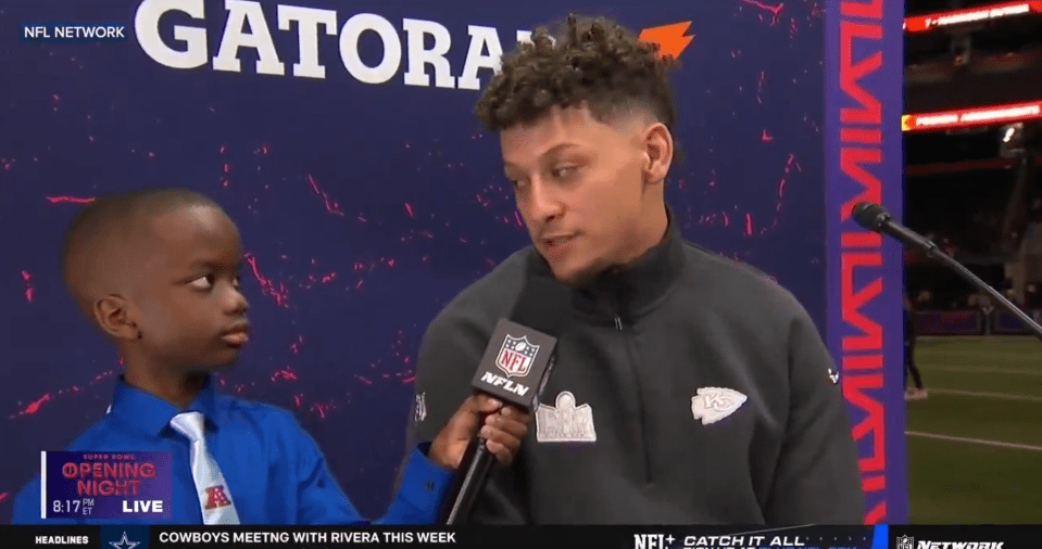 Mahomes shared his dream five-man team with the young reporter
