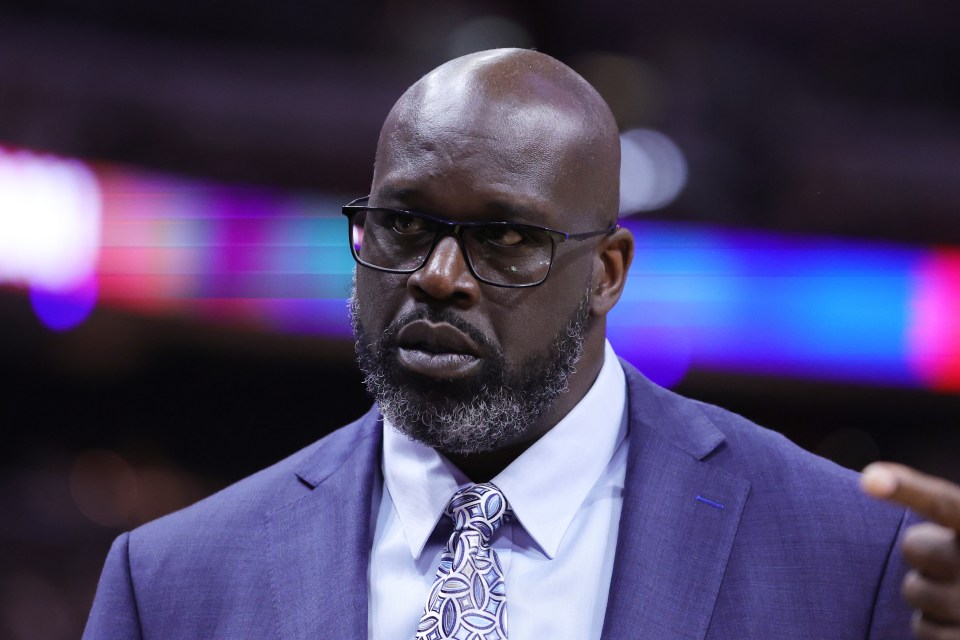 MIAMI, FLORIDA - MAY 23: Shaquille O'Neal looks on during the third quarter in game four of the Eastern Conference Finals between the Boston Celtics and the Miami Heat at Kaseya Center on May 23, 2023 in Miami, Florida. NOTE TO USER: User expressly acknowledges and agrees that, by downloading and or using this photograph, User is consenting to the terms and conditions of the Getty Images License Agreement. (Photo by Megan Briggs/Getty Images)