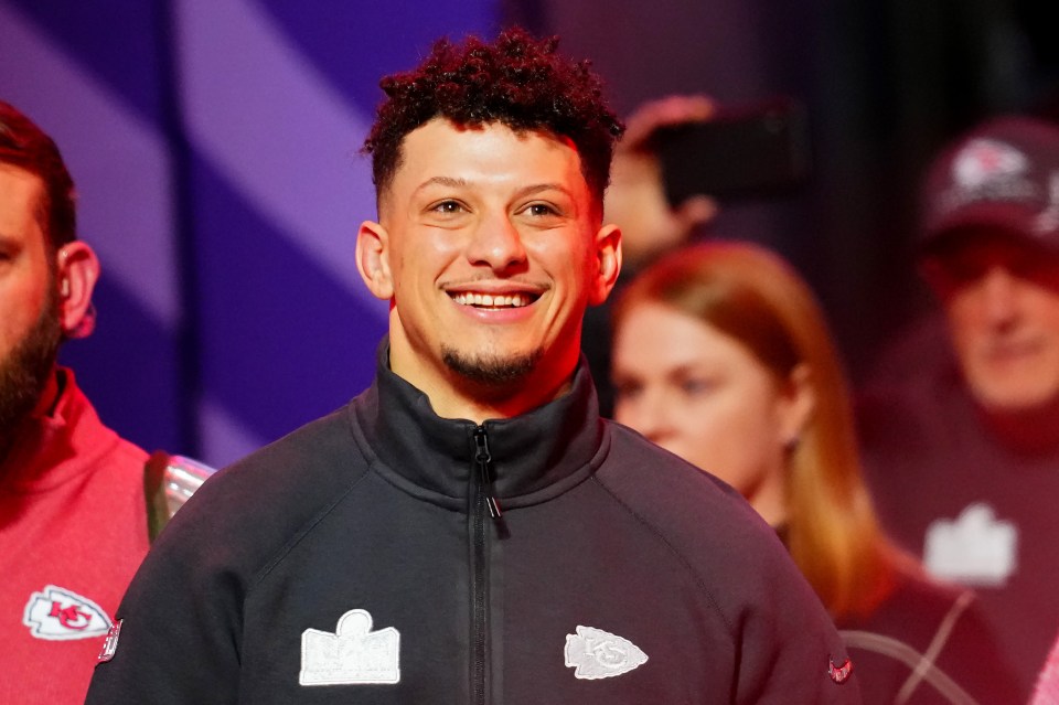 Patrick Mahomes was in good spirits on Super Bowl media night despite his father's latest arrest