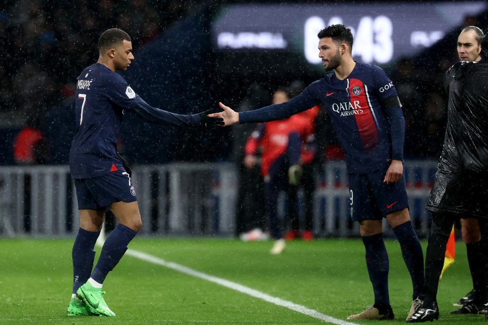 Mbappe was whistled and jeered as he was hooked