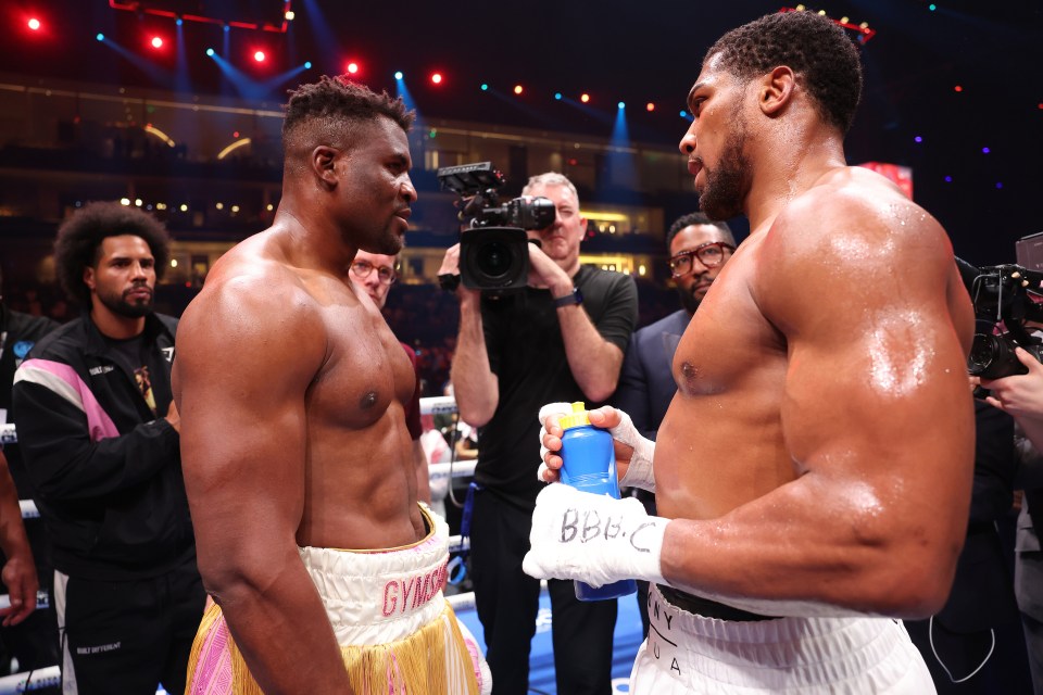 AJ gave his opponent a pep talk before speaking with the media