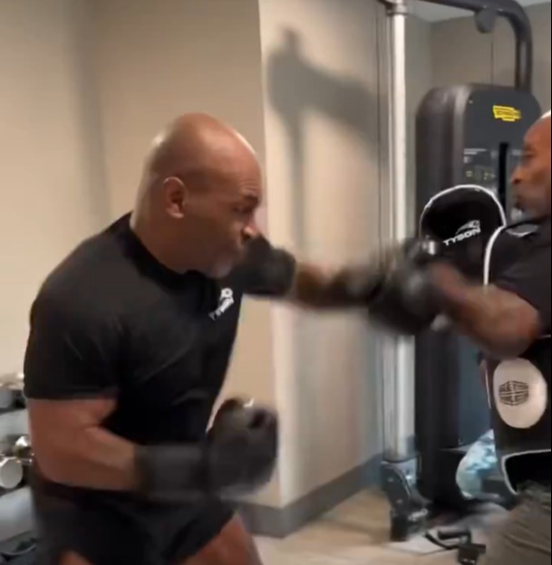 Fans are sceptical about Tyson's training footage
