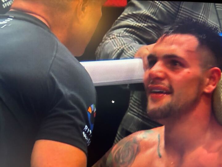 Lerena was urged on by his trainer in an emotional speech