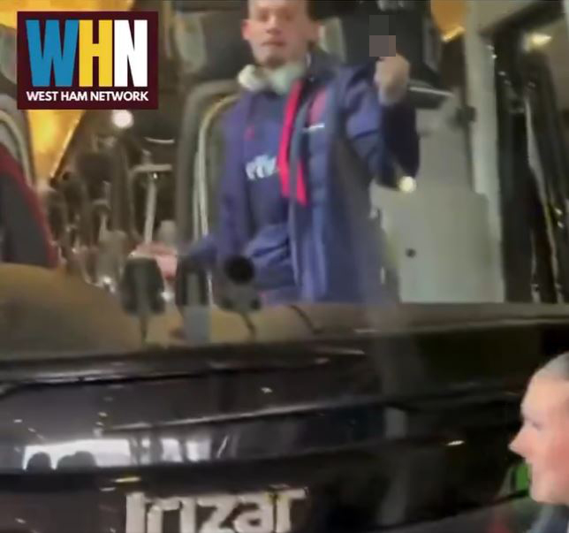 Phillips was caught on camera swearing at a West Ham fan after the Newcastle defeat