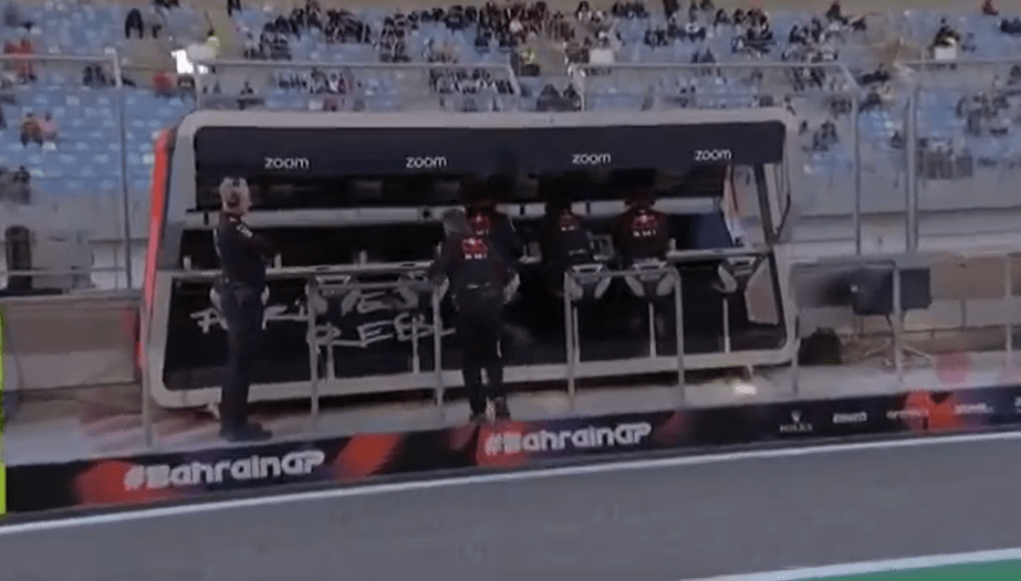 Horner's seat on the Red Bull pitwall was spotted empty during a section of Friday's practice
