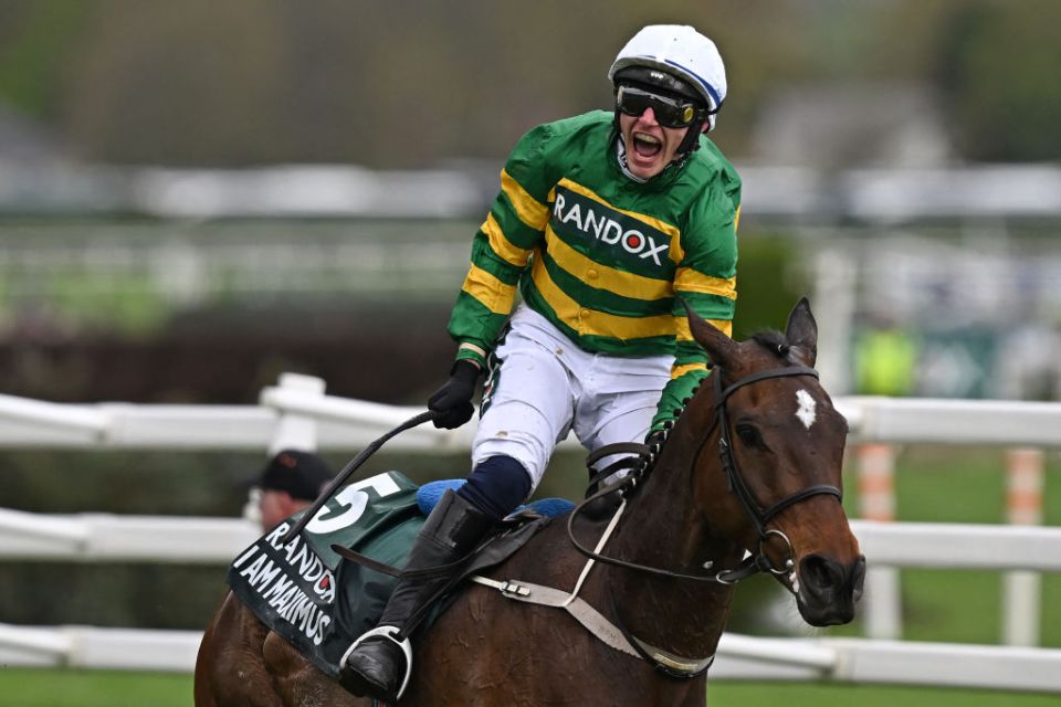 Jockey Paul Townend rode I Am Maximus past the finish line to win the Grand National
