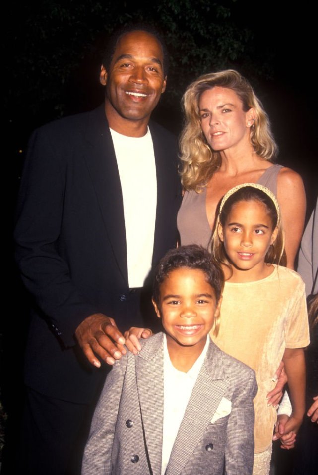 Simpson with his second wife Nicole Brown and their children