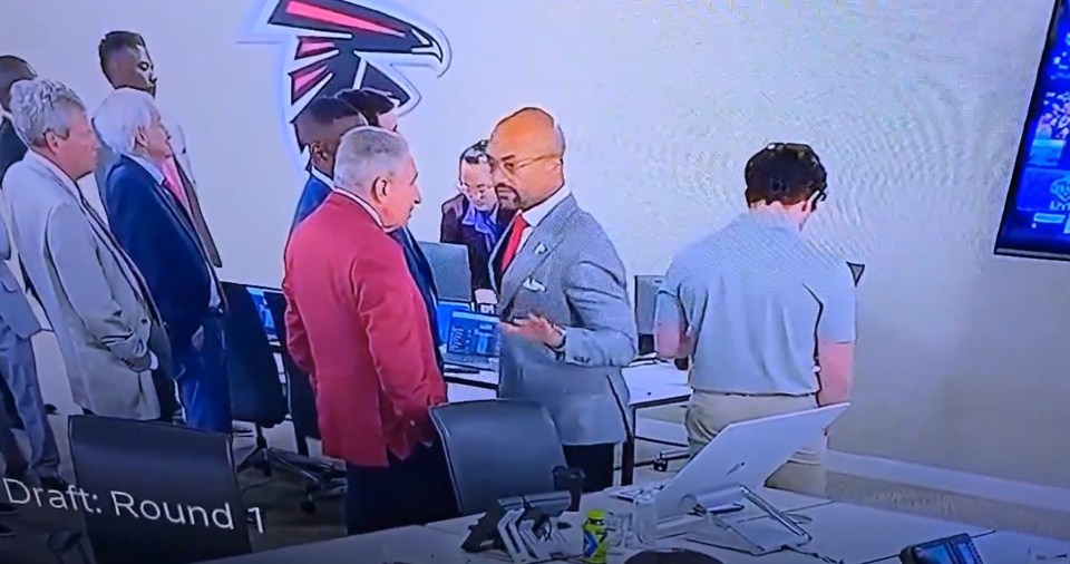 Footage showed the Atlanta GM explaining the decision to the team owner