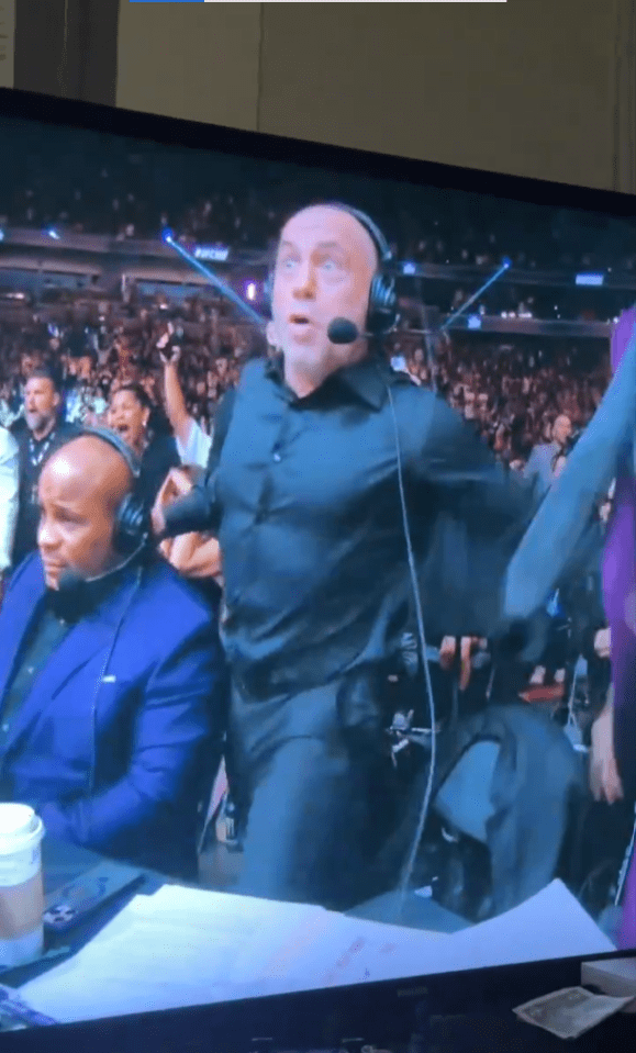 He leapt up from his seat next to Daniel Cromier with shock written all across his face