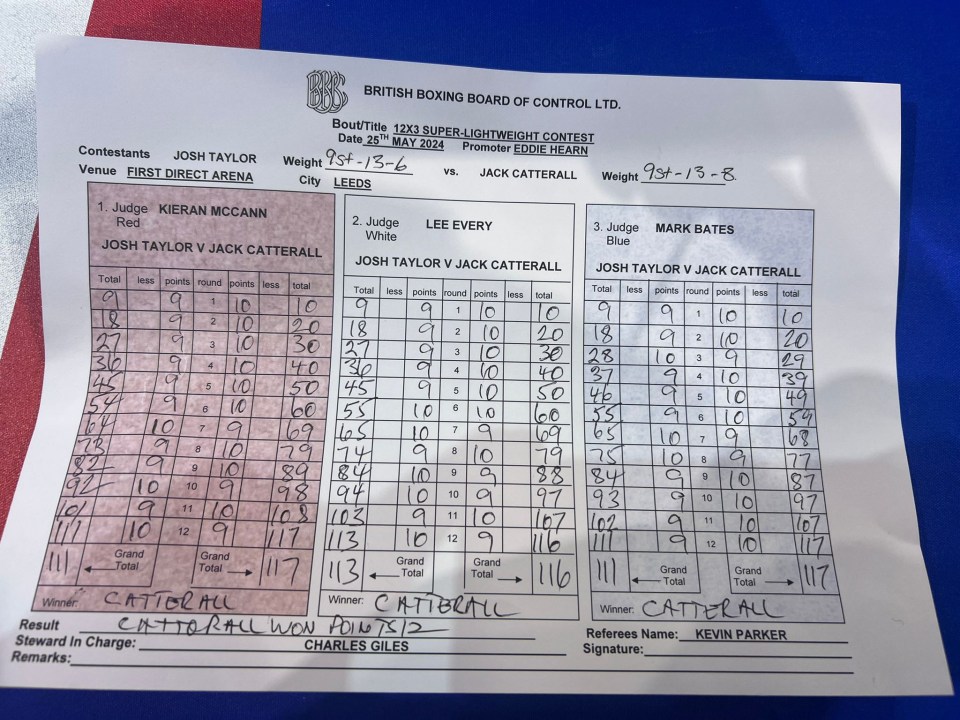 Catterall was judged to have largely dominated the fight