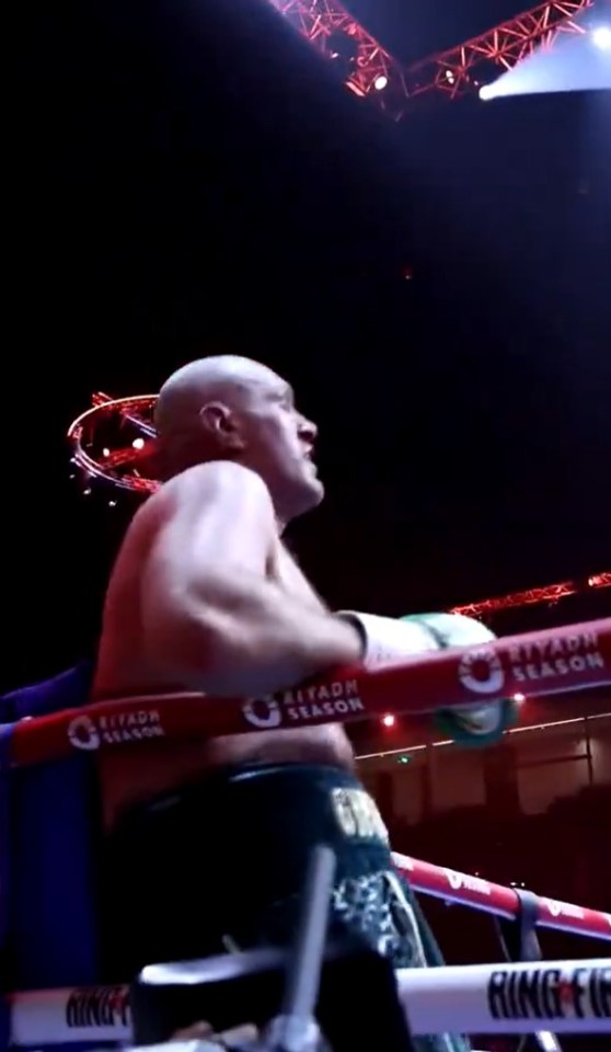 He got a count by the referee beacuse the ropes held him up