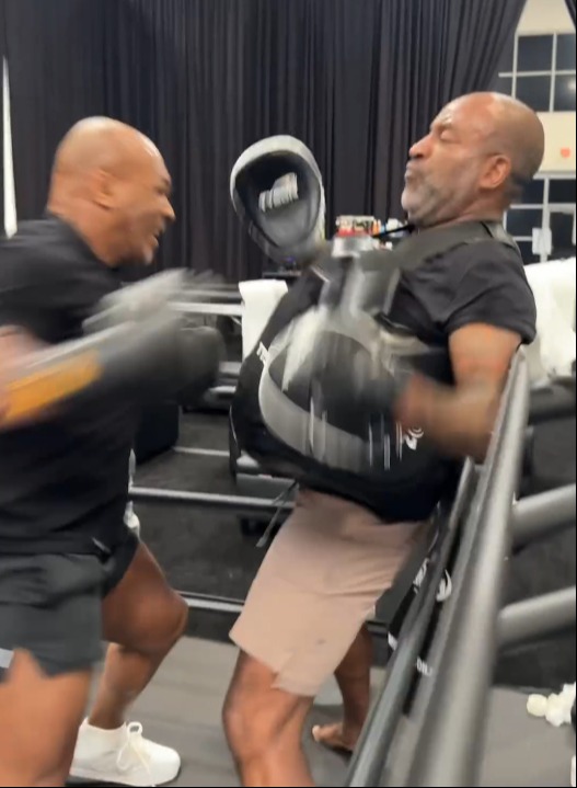Tyson has looked powerful on the pads