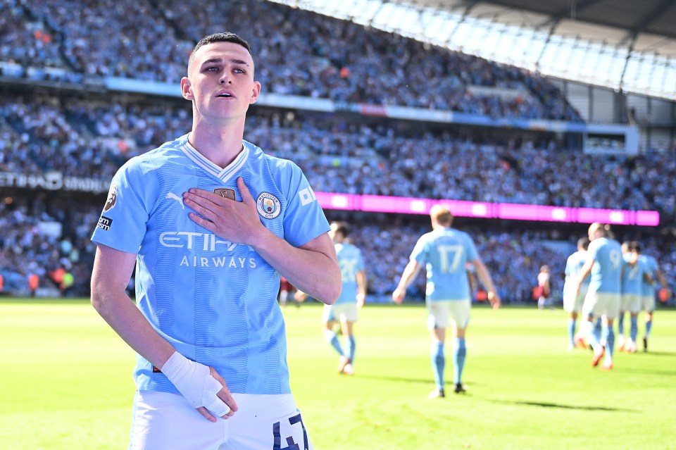 Foden ends the season with 27 goals for City, 19 of them in the league