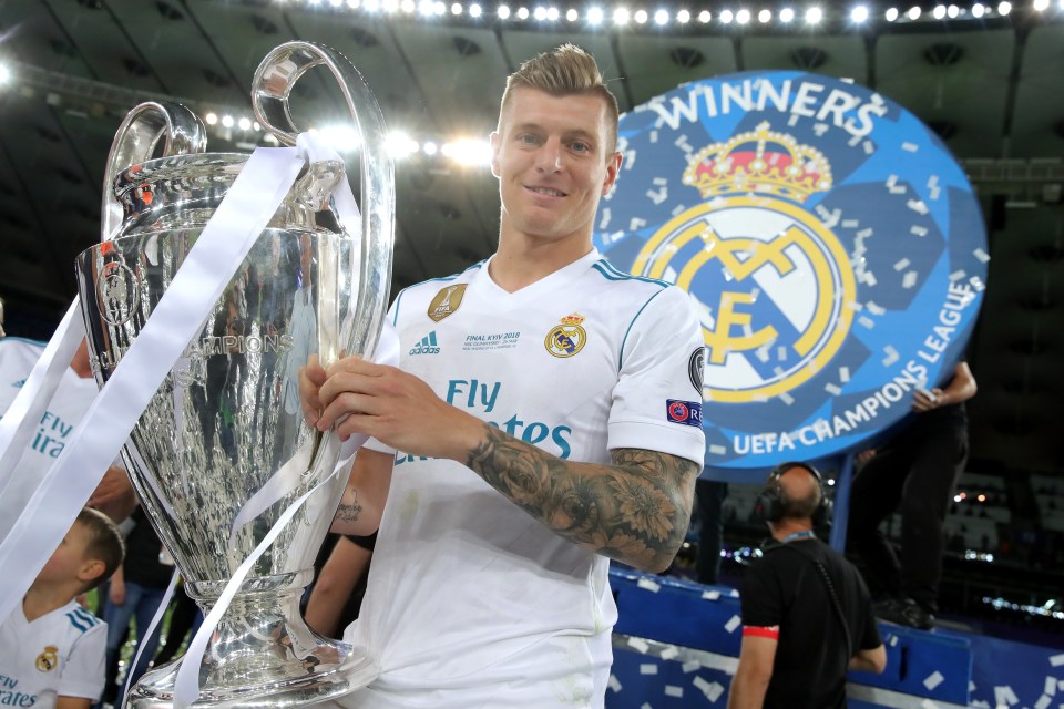 Kroos is a five-time Champions League winner and is one game away from scooping another winners medal
